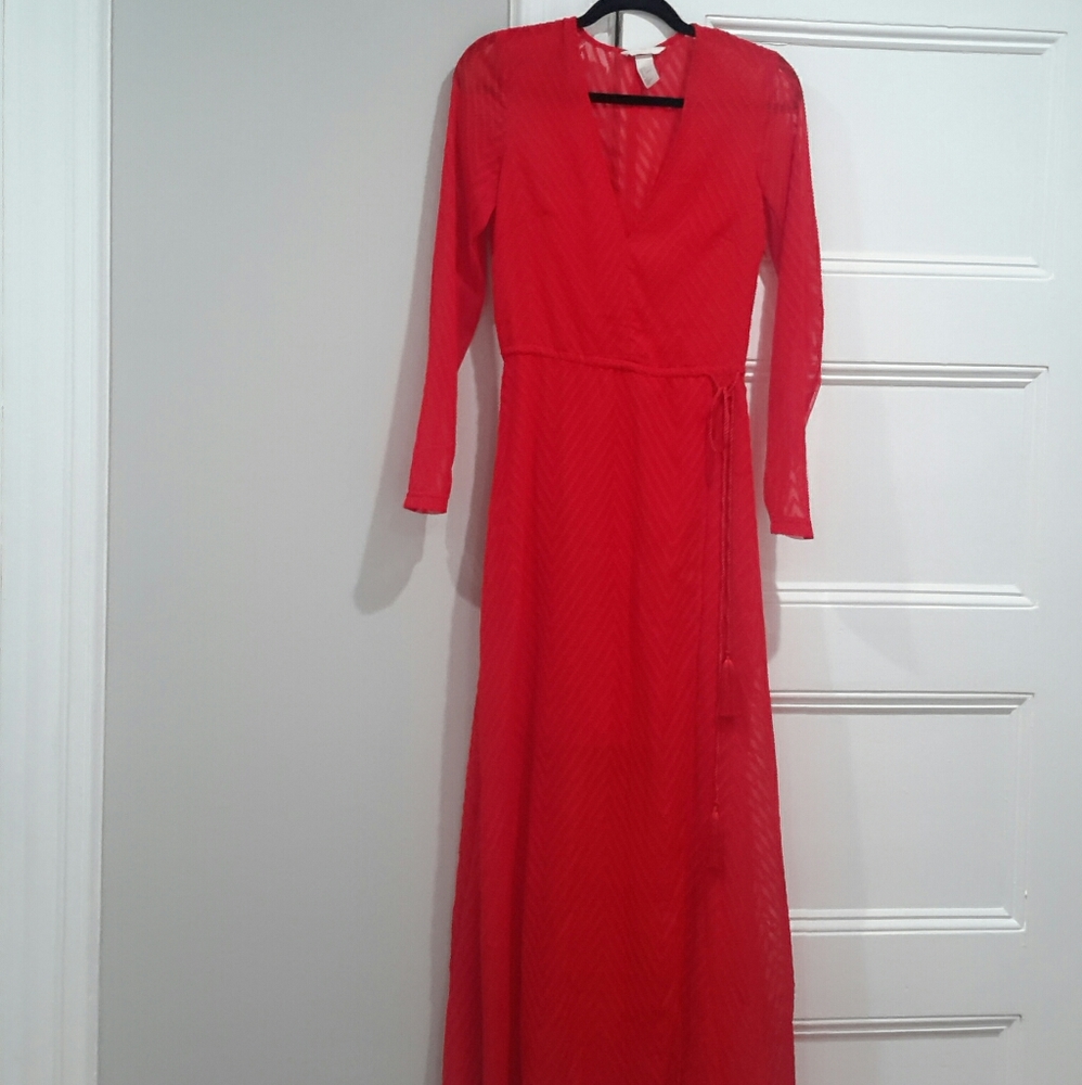 H&M Red long dress